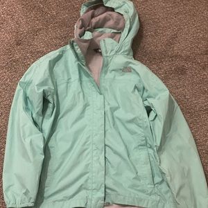 Teal * Northface * Raincoat * Girl sz 14/16 L *